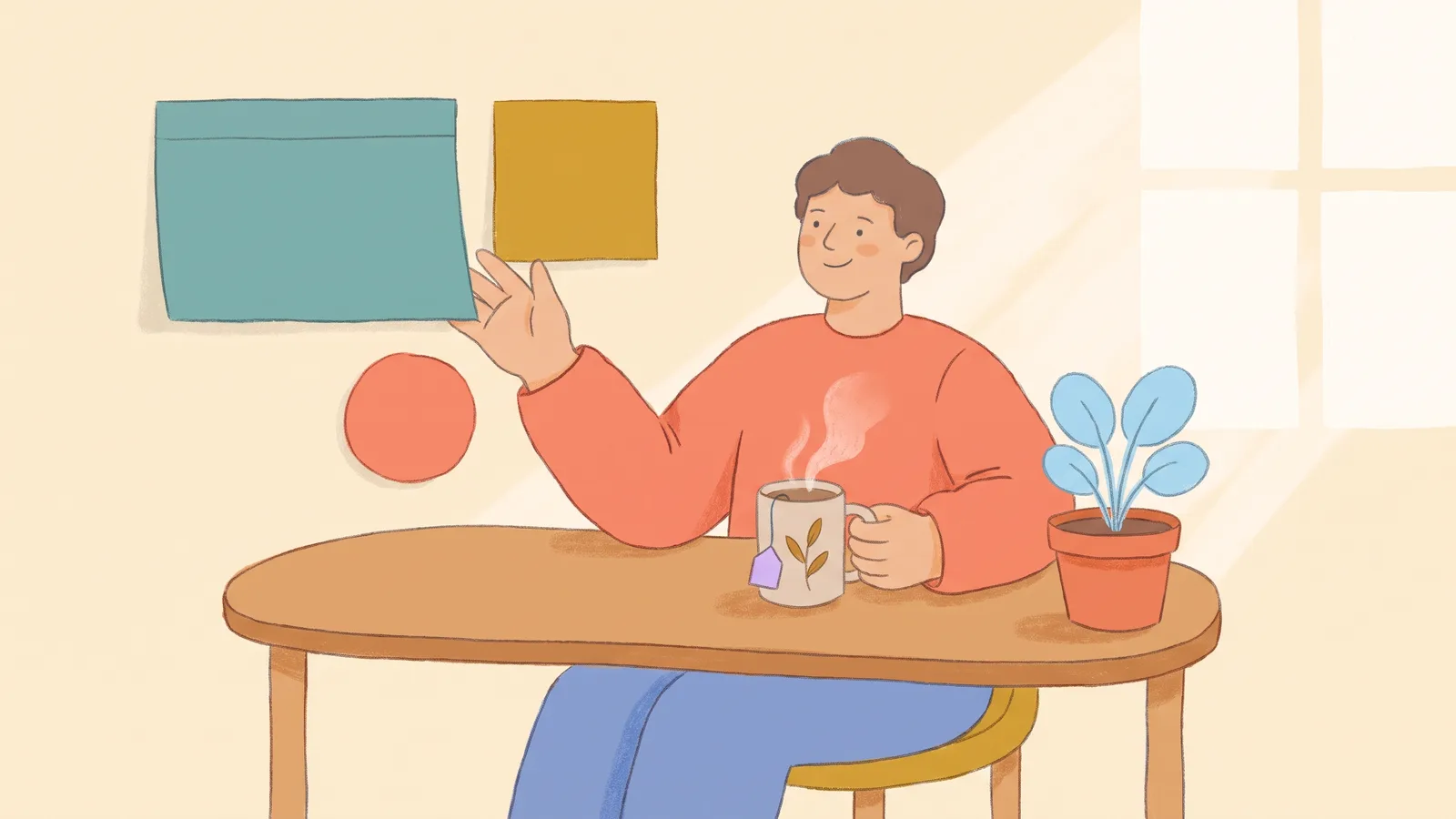 A person using a gentle ADHD productivity system