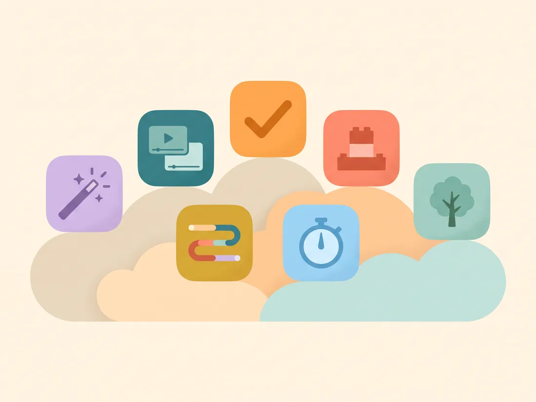 The best apps for ADHD lined up on a podium