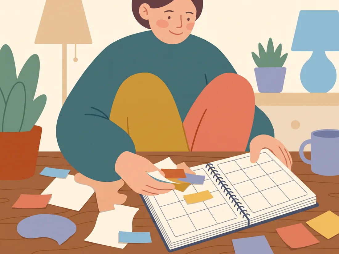Moving scattered notes into one ADHD planner for adults