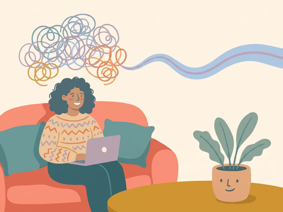 Illustration of a person figuring out how to overcome procrastination