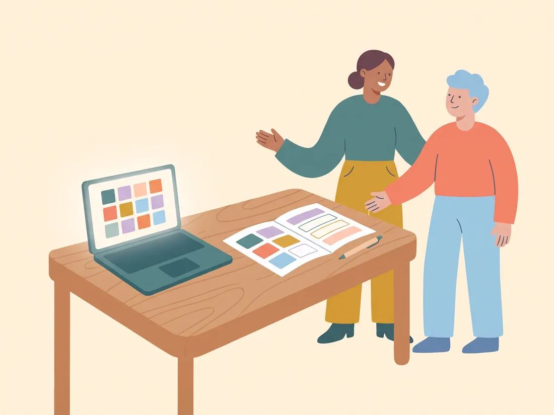 A digital and printable project planning template side by side