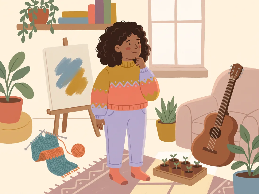 A room with too many unfinished projects
